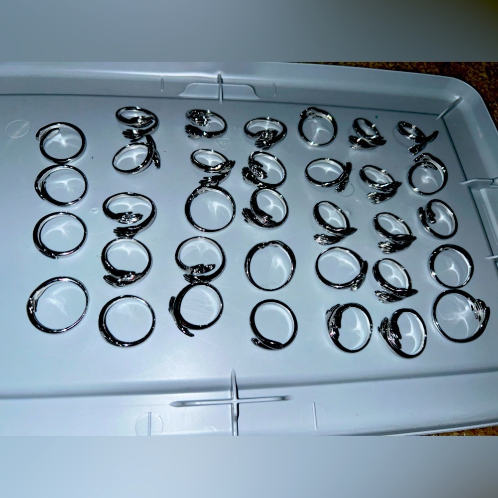 Large Bulk Bundle of 34 Hug Friendship Rings
